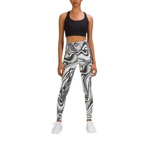 Lululemon Womens Swift Speed High Rise Tight 28" Zebra Print Emerald/Jacquard